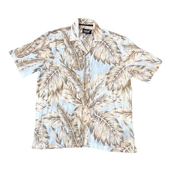 Hawaiian Aloha Shirt Fresh Prints Of Bel-Air Tropical Palm Print Short Sleeve M - Picture 1 of 4